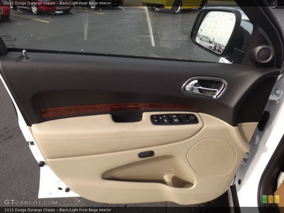 Black/Light Frost Beige Interior Door Panel for the 2013 Dodge Durango Citadel #76003245