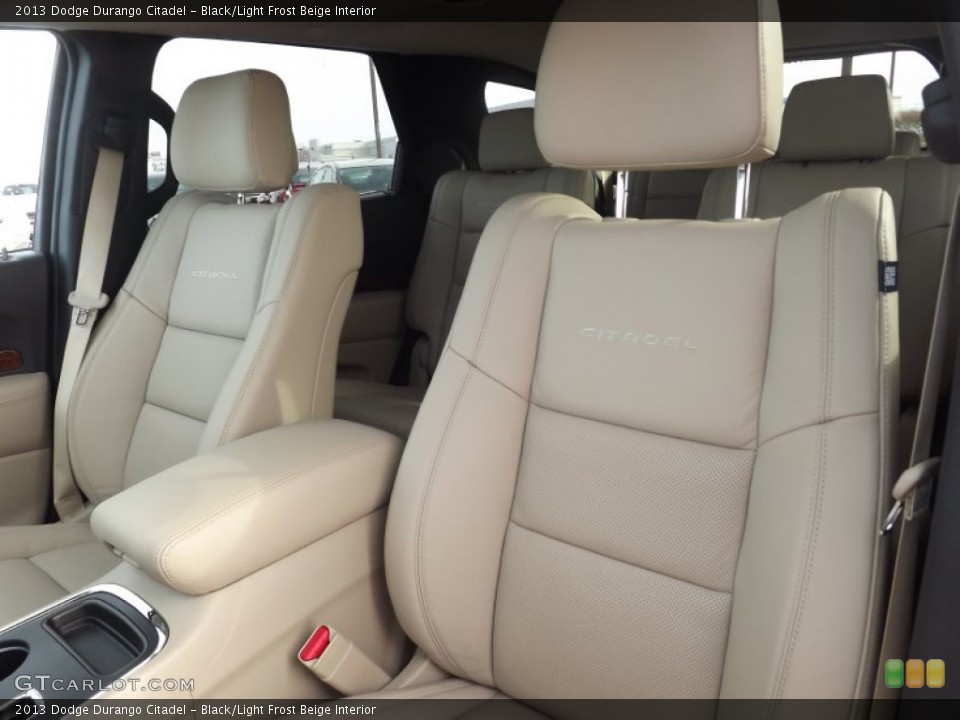 Black/Light Frost Beige Interior Front Seat for the 2013 Dodge Durango Citadel #76003291