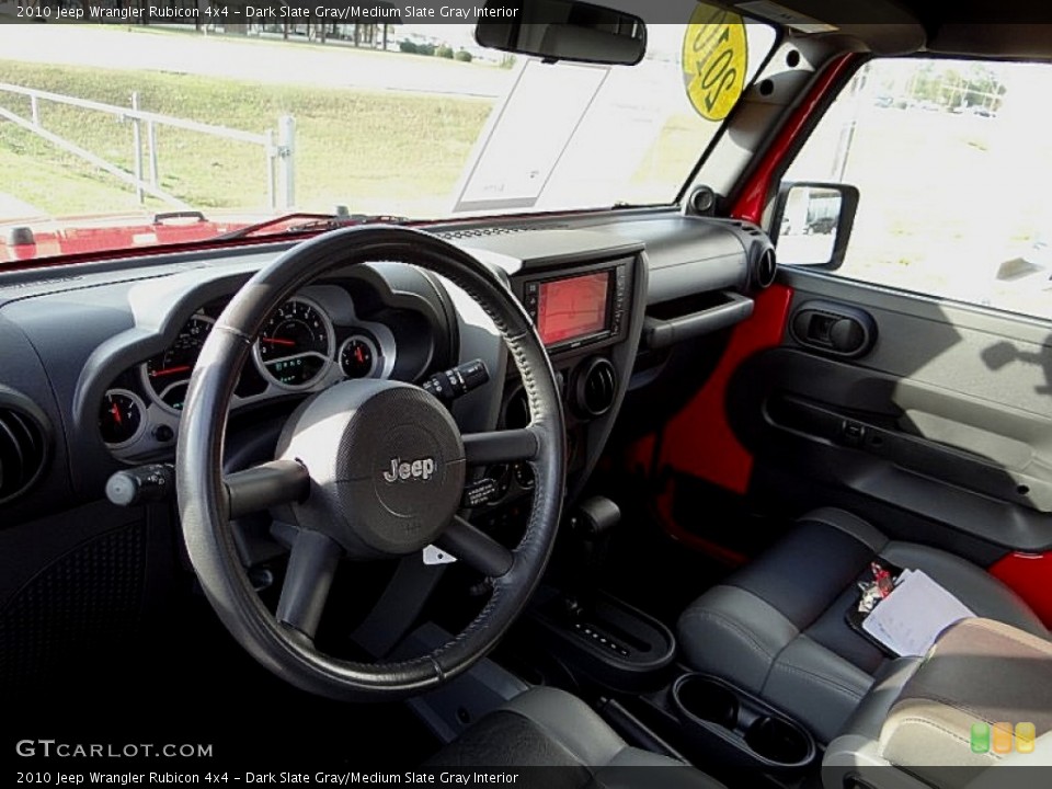 Dark Slate Gray/Medium Slate Gray Interior Prime Interior for the 2010 Jeep Wrangler Rubicon 4x4 #76004827