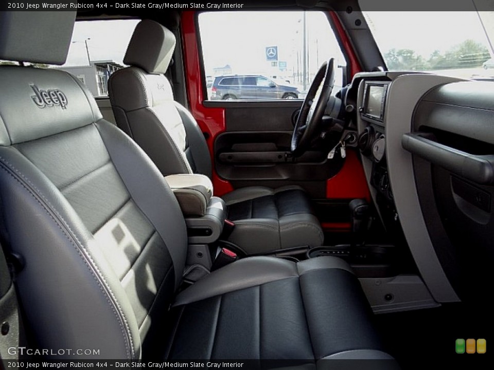 Dark Slate Gray/Medium Slate Gray Interior Front Seat for the 2010 Jeep Wrangler Rubicon 4x4 #76005011