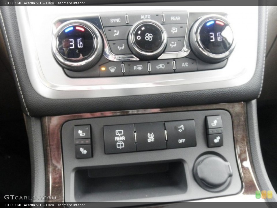Dark Cashmere Interior Controls for the 2013 GMC Acadia SLT #76005953
