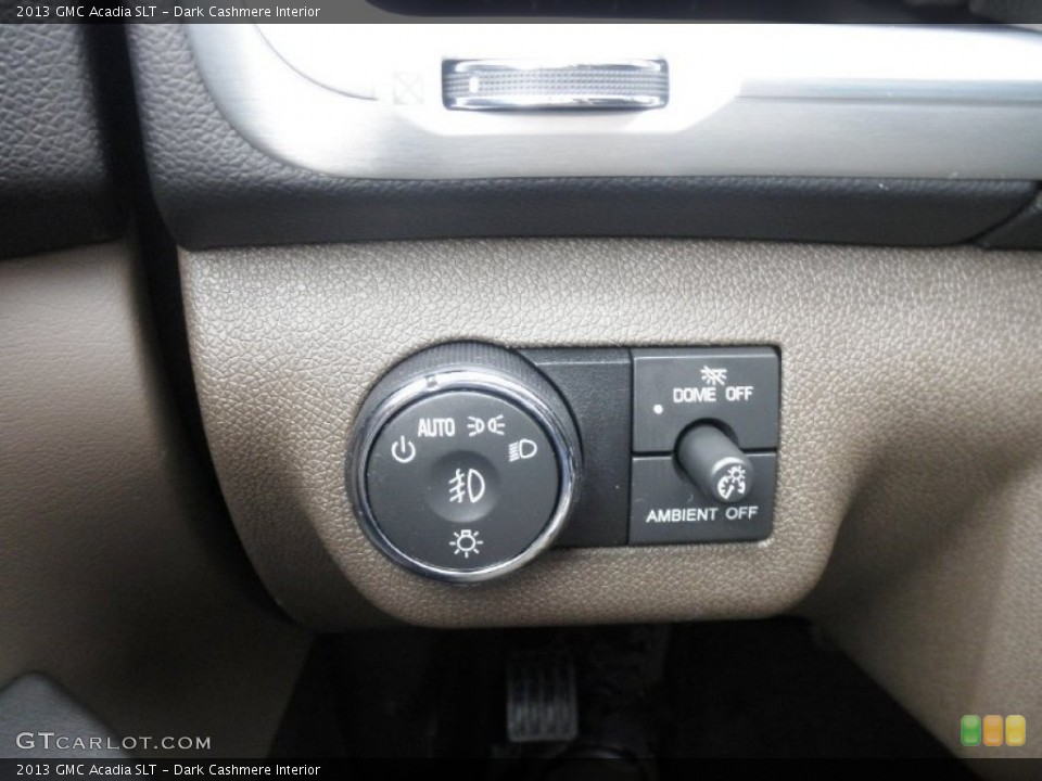 Dark Cashmere Interior Controls for the 2013 GMC Acadia SLT #76006045
