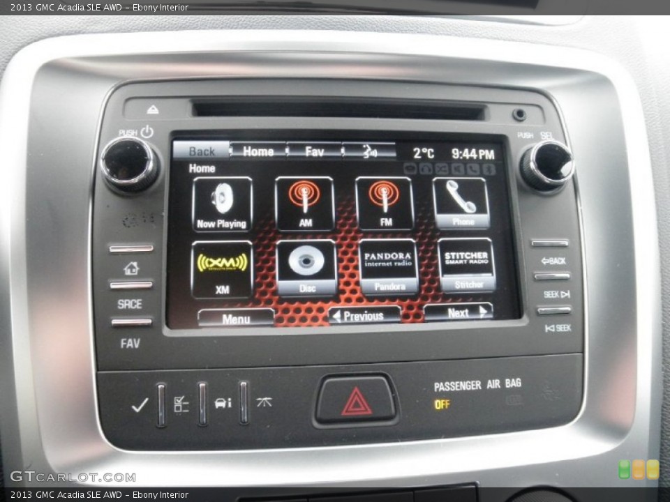 Ebony Interior Controls for the 2013 GMC Acadia SLE AWD #76006462