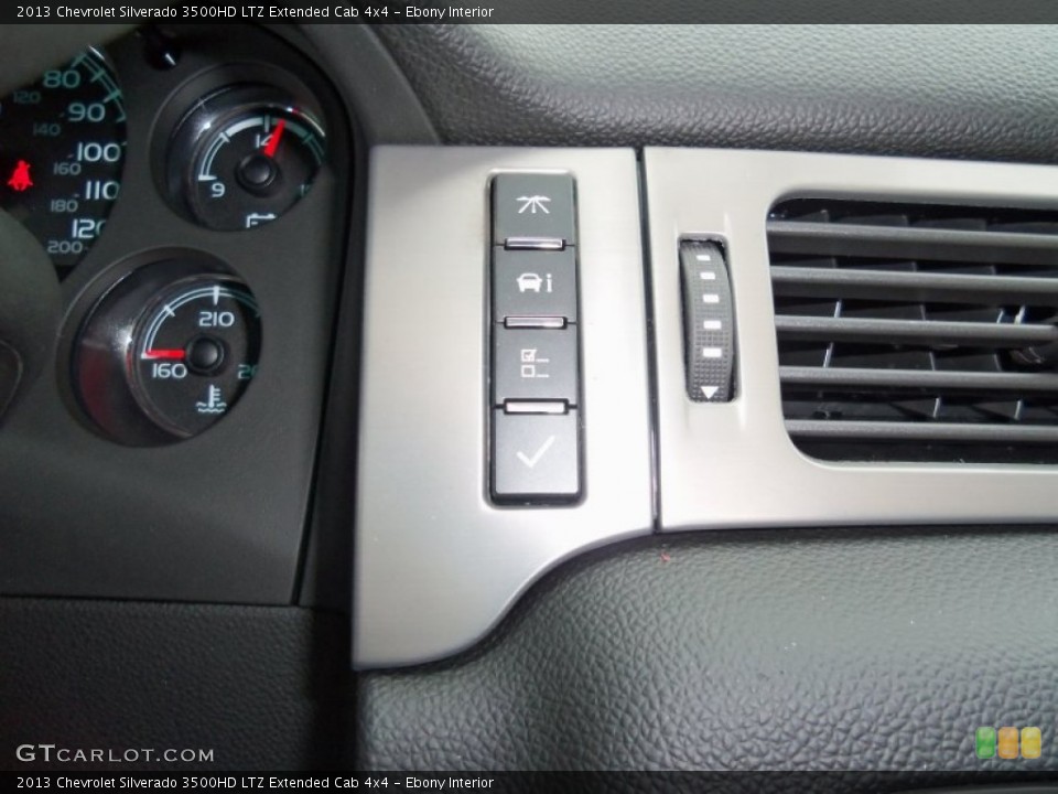 Ebony Interior Controls for the 2013 Chevrolet Silverado 3500HD LTZ Extended Cab 4x4 #76007893
