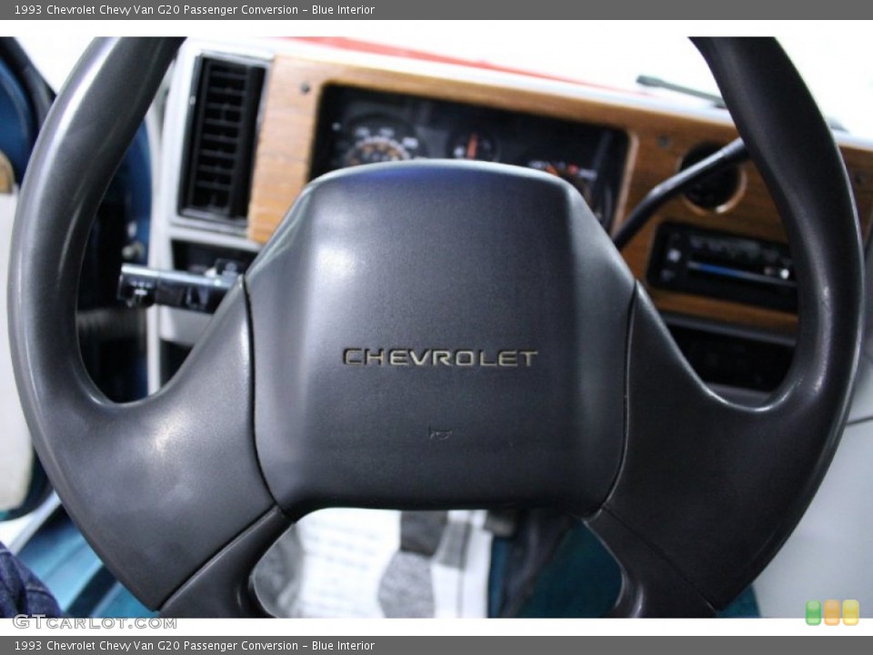 Blue Interior Steering Wheel for the 1993 Chevrolet Chevy Van G20 Passenger Conversion #76009974