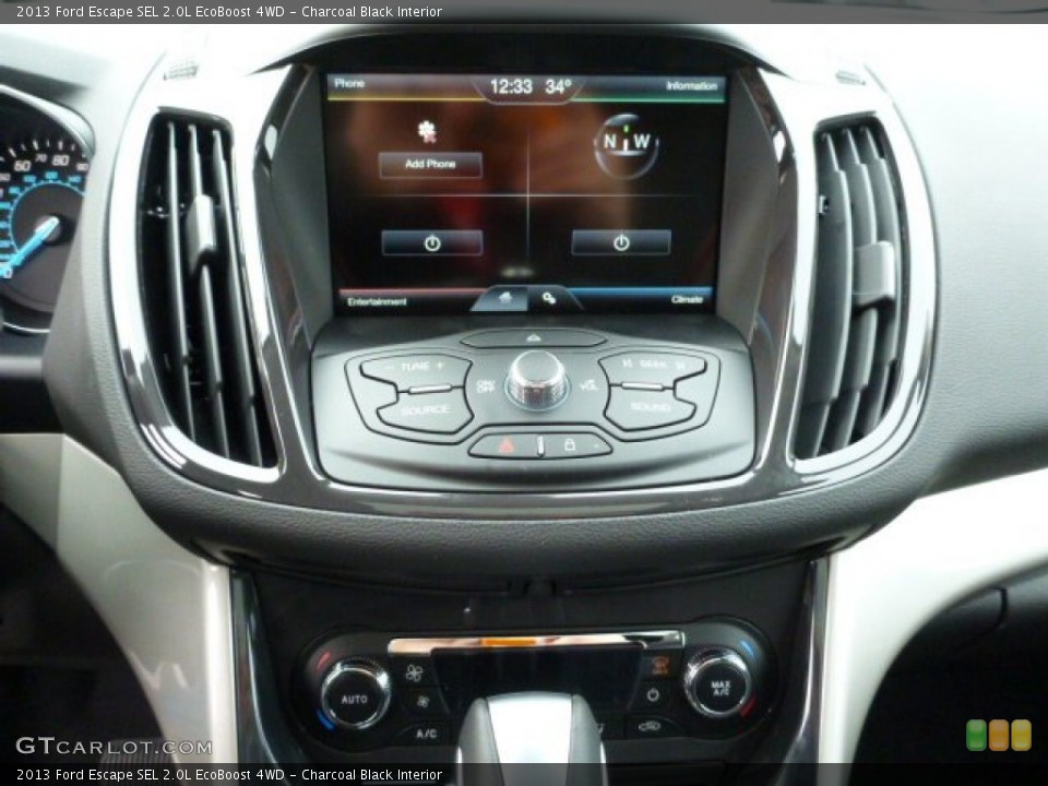 Charcoal Black Interior Controls for the 2013 Ford Escape SEL 2.0L EcoBoost 4WD #76010701