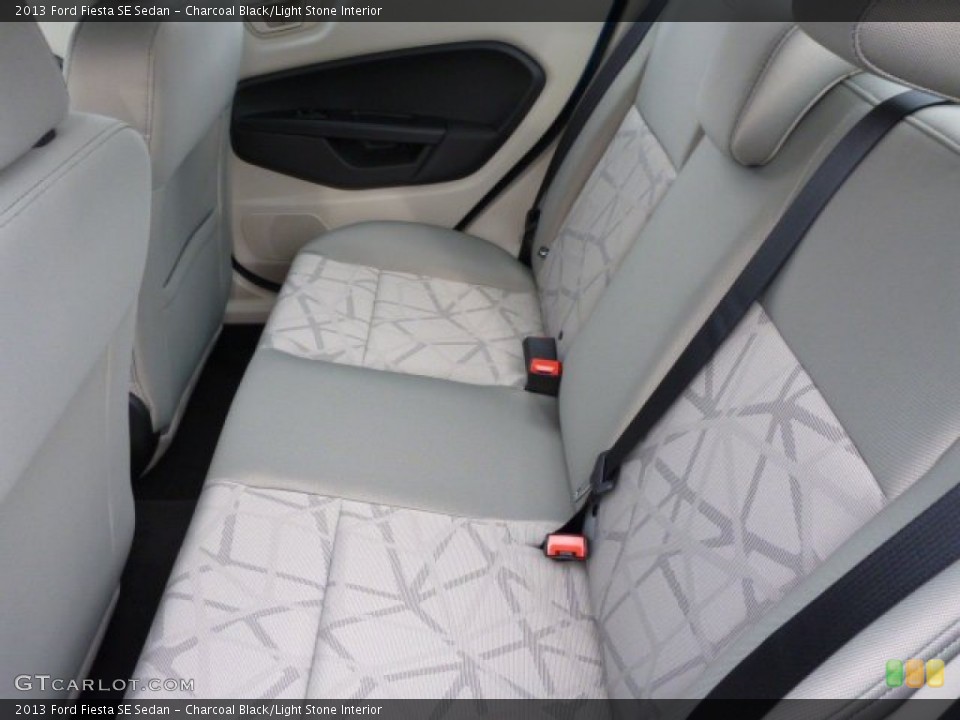 Charcoal Black/Light Stone Interior Rear Seat for the 2013 Ford Fiesta SE Sedan #76011535