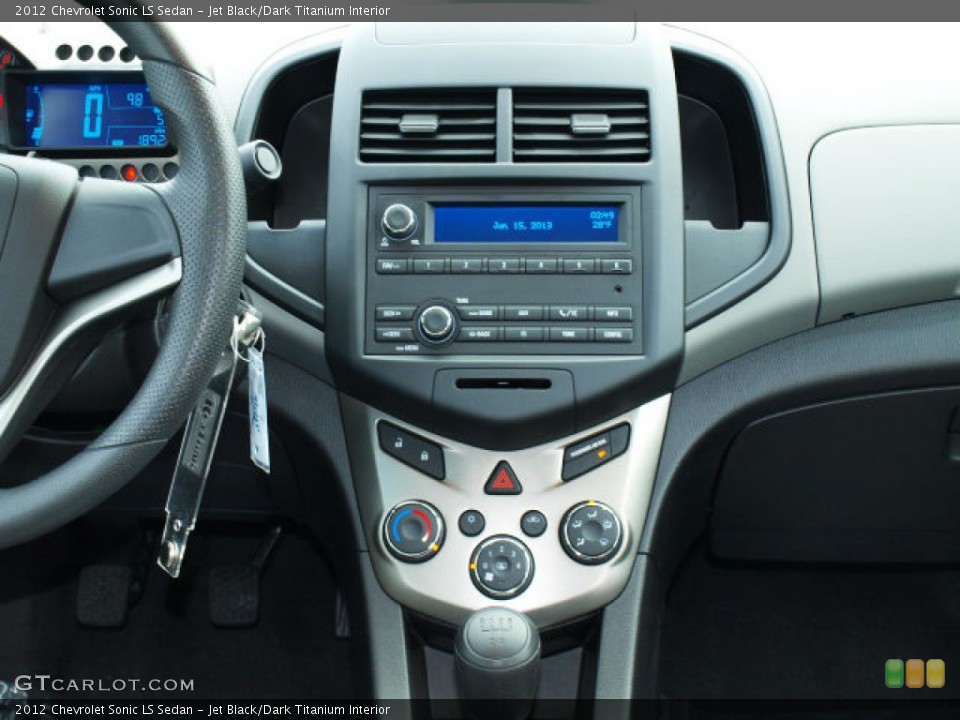 Jet Black/Dark Titanium Interior Controls for the 2012 Chevrolet Sonic LS Sedan #76012321