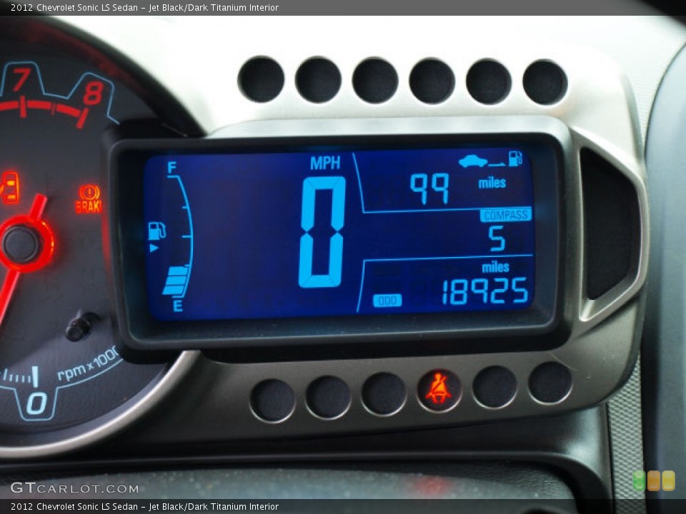 Jet Black/Dark Titanium Interior Gauges for the 2012 Chevrolet Sonic LS Sedan #76012352