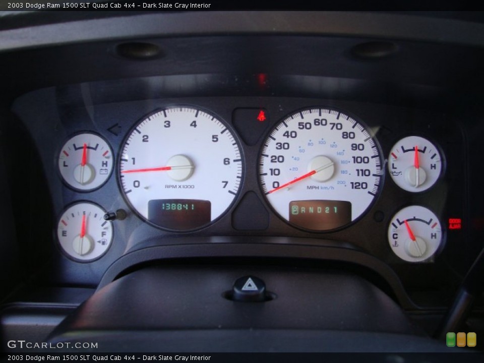 Dark Slate Gray Interior Gauges for the 2003 Dodge Ram 1500 SLT Quad Cab 4x4 #76014190