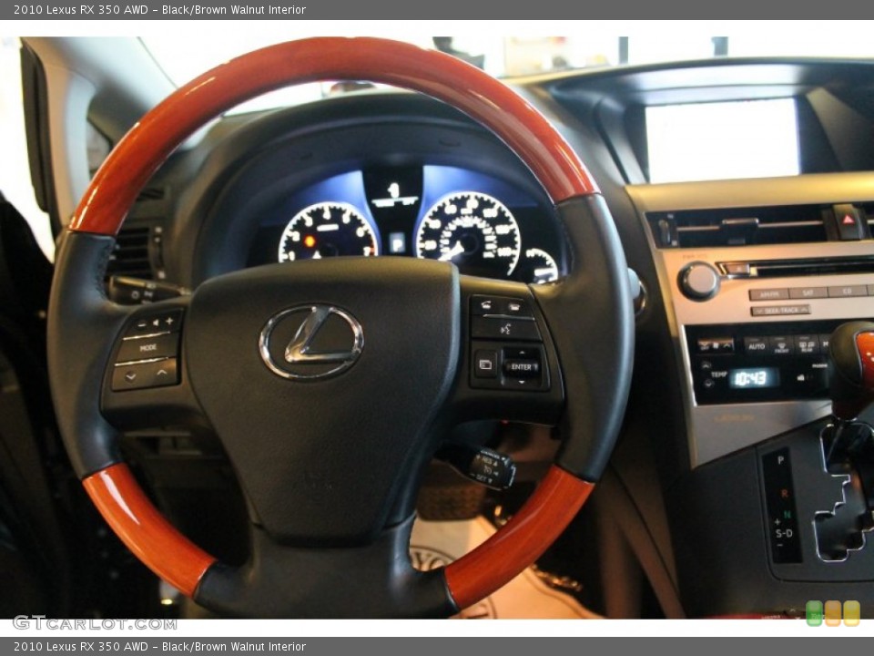 Black/Brown Walnut Interior Steering Wheel for the 2010 Lexus RX 350 AWD #76015705