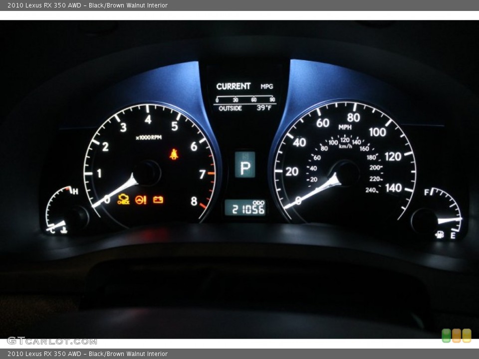 Black/Brown Walnut Interior Gauges for the 2010 Lexus RX 350 AWD #76015738
