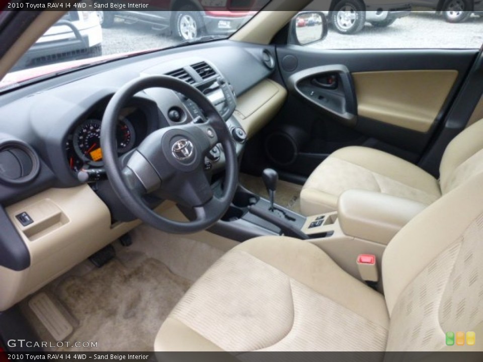 Sand Beige Interior Prime Interior for the 2010 Toyota RAV4 I4 4WD #76016944
