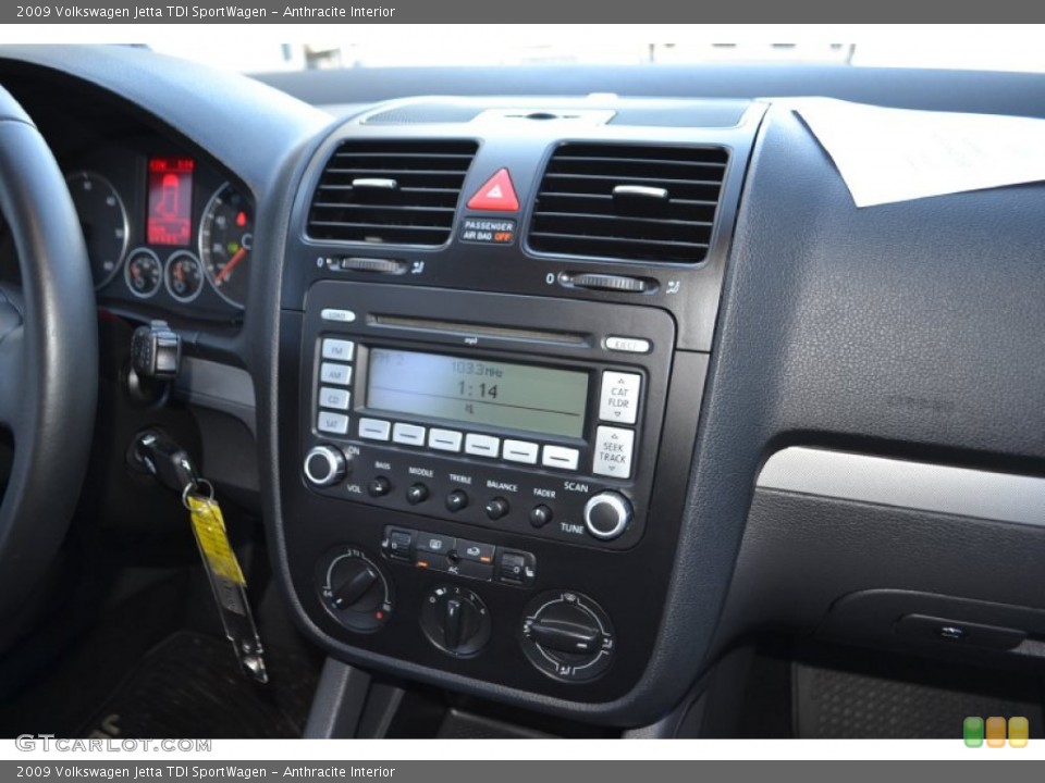 Anthracite Interior Controls for the 2009 Volkswagen Jetta TDI SportWagen #76019136