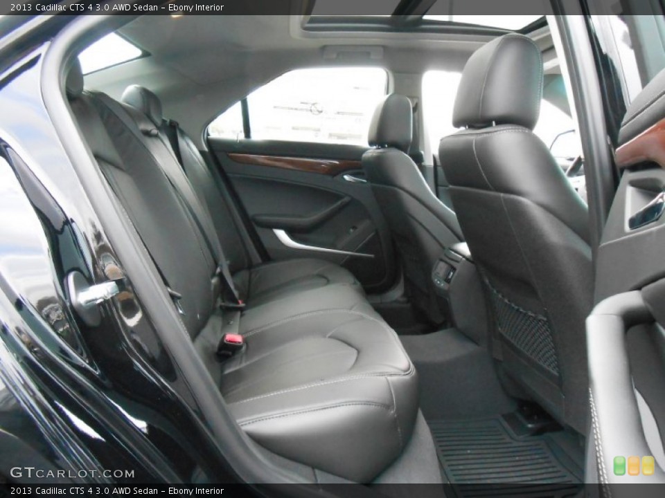 Ebony Interior Rear Seat for the 2013 Cadillac CTS 4 3.0 AWD Sedan #76019916