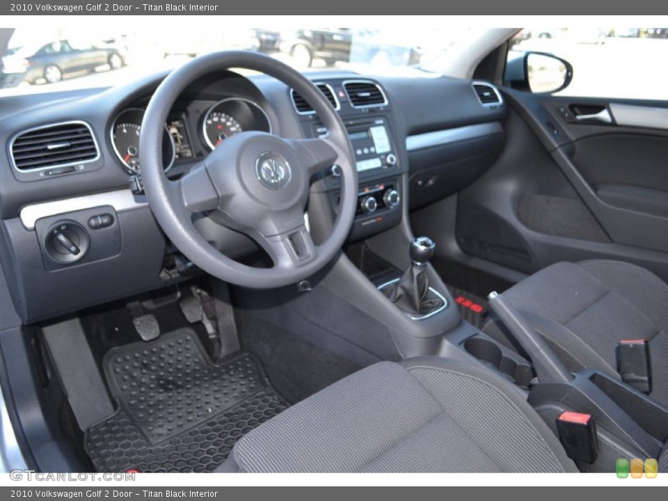 Titan Black Interior Prime Interior for the 2010 Volkswagen Golf 2 Door #76019997