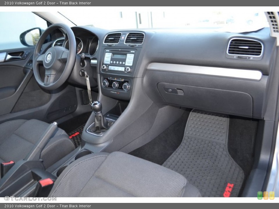 Titan Black Interior Dashboard for the 2010 Volkswagen Golf 2 Door #76020018