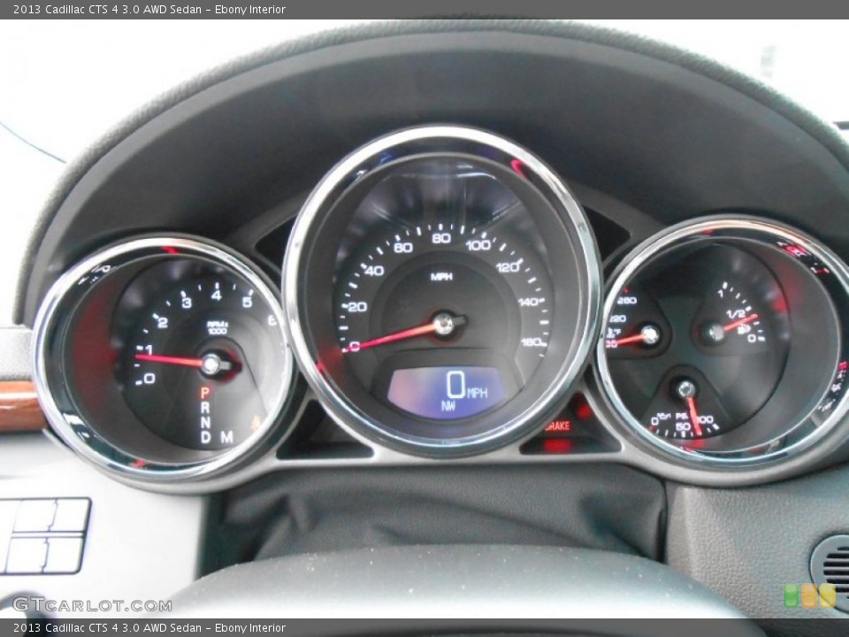 Ebony Interior Gauges for the 2013 Cadillac CTS 4 3.0 AWD Sedan #76020078