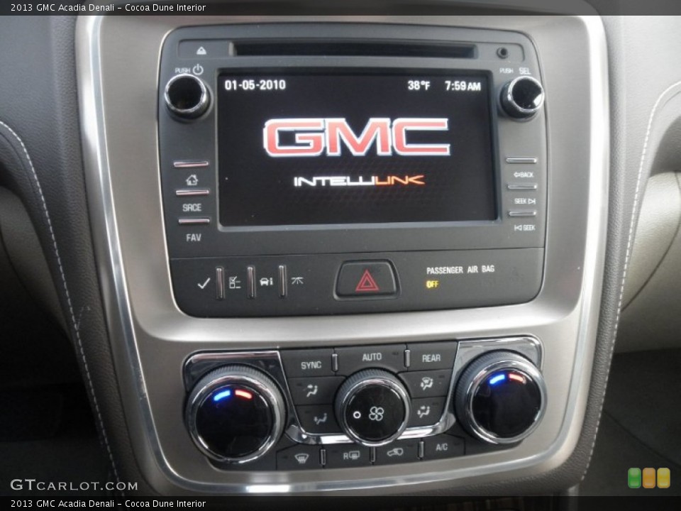 Cocoa Dune Interior Controls for the 2013 GMC Acadia Denali #76023027