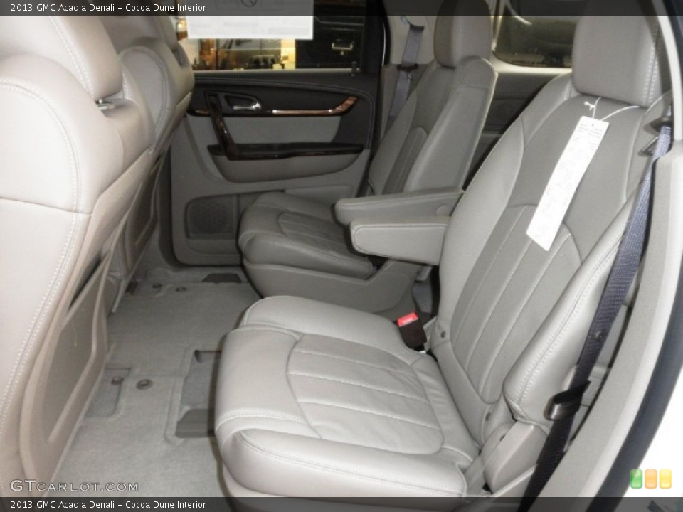 Cocoa Dune Interior Rear Seat for the 2013 GMC Acadia Denali #76023219