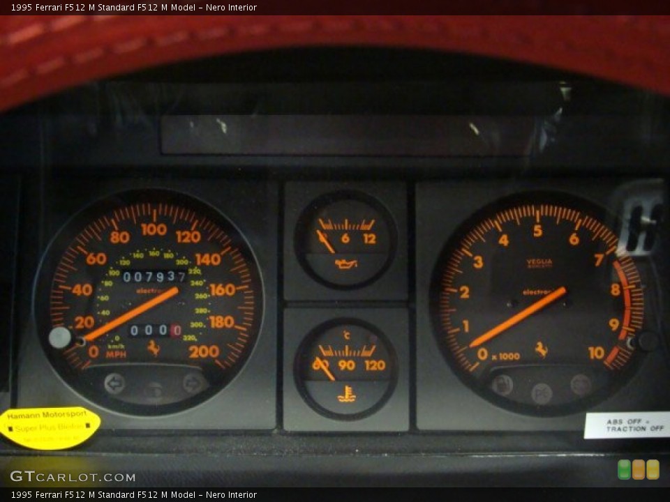 Nero Interior Gauges for the 1995 Ferrari F512 M  #76030569