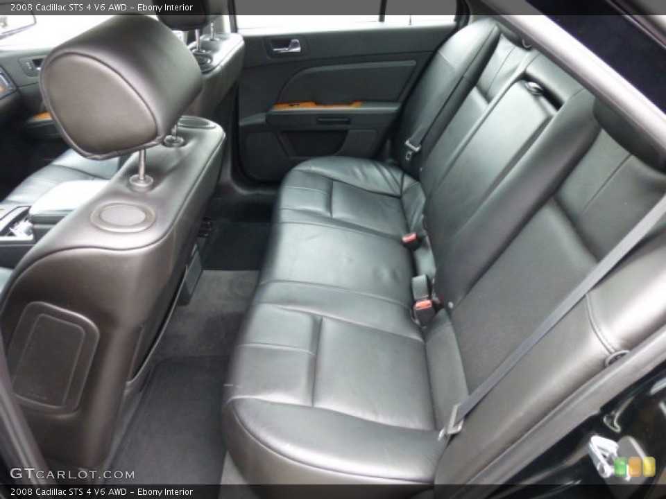 Ebony Interior Rear Seat for the 2008 Cadillac STS 4 V6 AWD #76030995