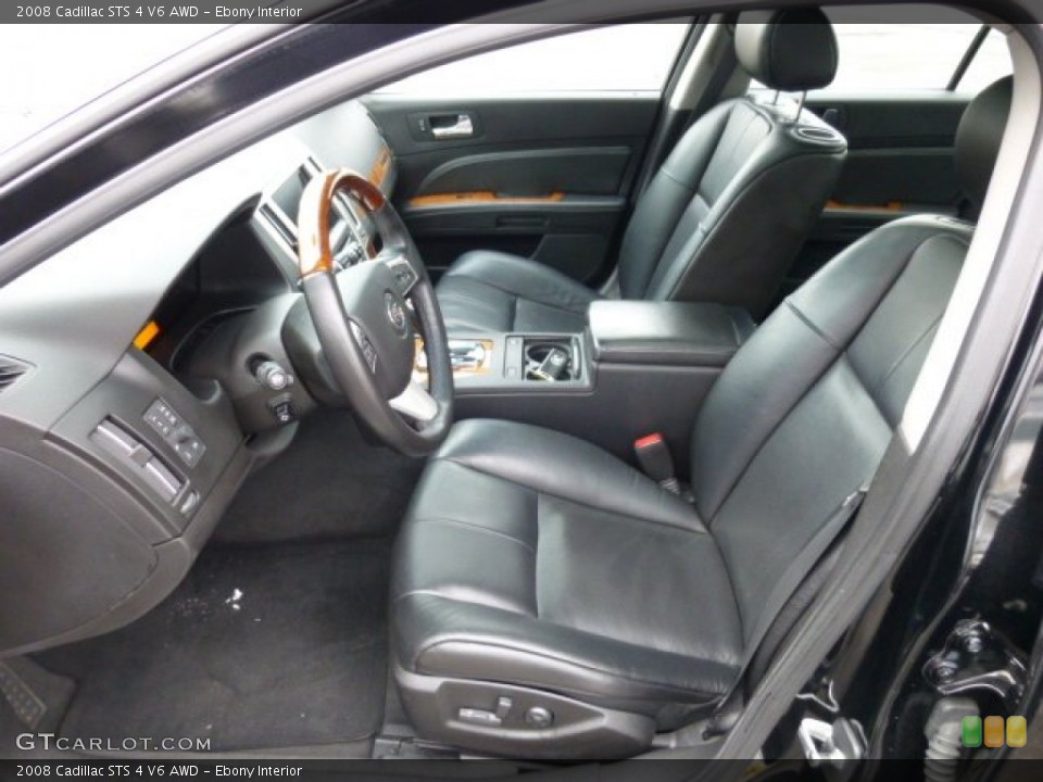 Ebony Interior Front Seat for the 2008 Cadillac STS 4 V6 AWD #76031016