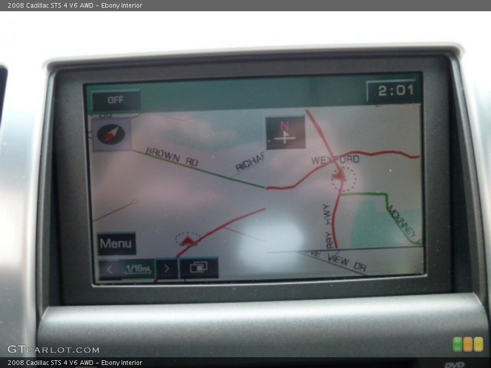 Ebony Interior Navigation for the 2008 Cadillac STS 4 V6 AWD #76031055