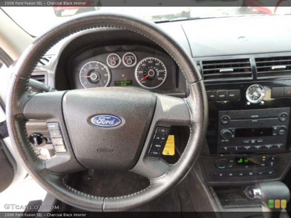 Charcoal Black Interior Steering Wheel for the 2006 Ford Fusion SEL #76032945