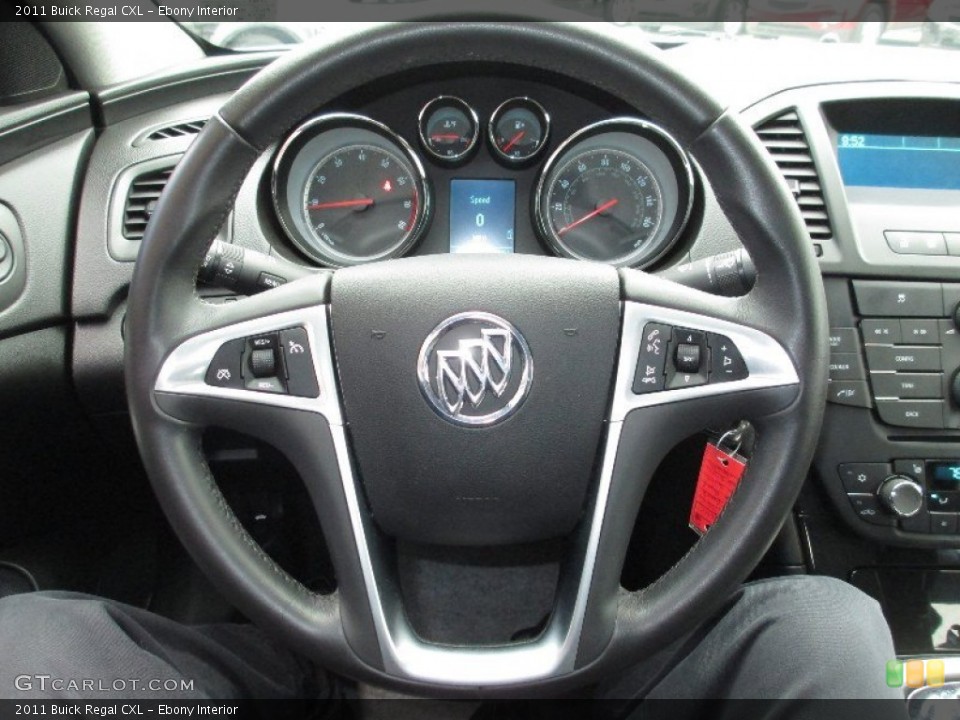 Ebony Interior Steering Wheel for the 2011 Buick Regal CXL #76034187