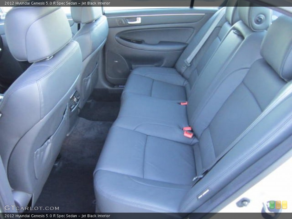 Jet Black Interior Rear Seat for the 2012 Hyundai Genesis 5.0 R Spec Sedan #76034535
