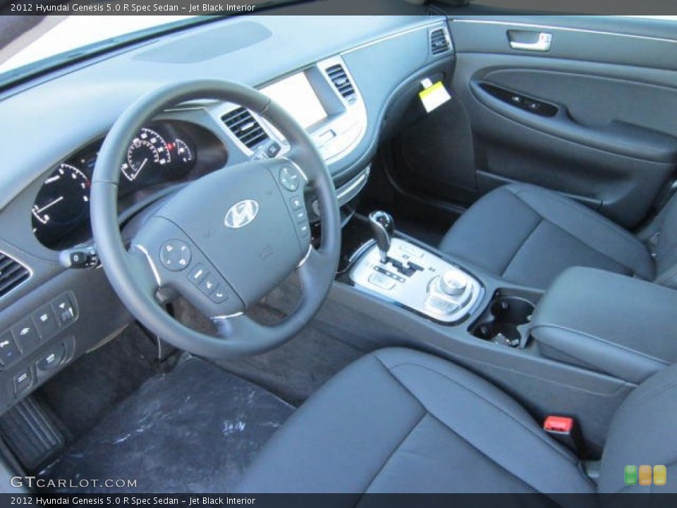 Jet Black Interior Prime Interior for the 2012 Hyundai Genesis 5.0 R Spec Sedan #76034559
