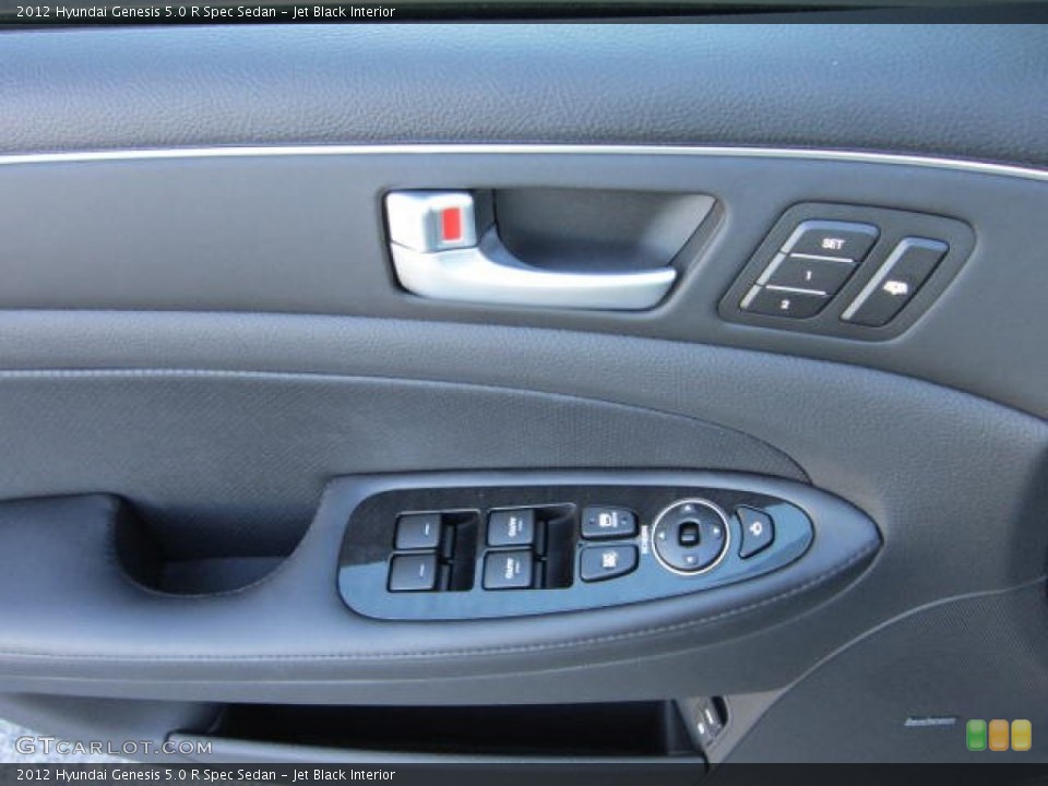 Jet Black Interior Controls for the 2012 Hyundai Genesis 5.0 R Spec Sedan #76034574
