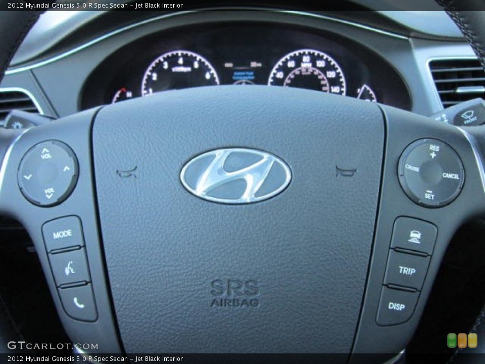 Jet Black Interior Steering Wheel for the 2012 Hyundai Genesis 5.0 R Spec Sedan #76034592