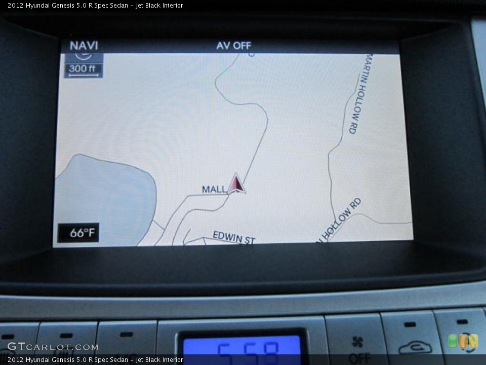 Jet Black Interior Navigation for the 2012 Hyundai Genesis 5.0 R Spec Sedan #76034619