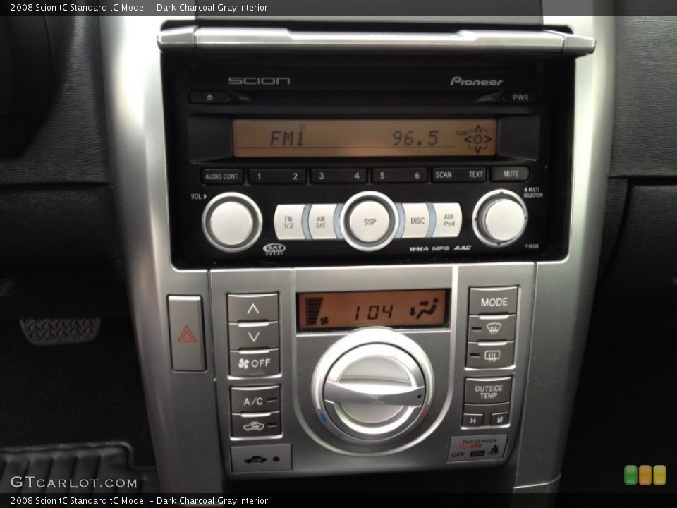 Dark Charcoal Gray Interior Controls for the 2008 Scion tC  #76037172