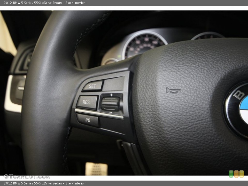 Black Interior Controls for the 2012 BMW 5 Series 550i xDrive Sedan #76037448