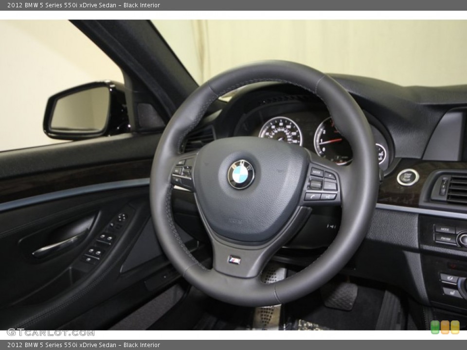 Black Interior Steering Wheel for the 2012 BMW 5 Series 550i xDrive Sedan #76037467