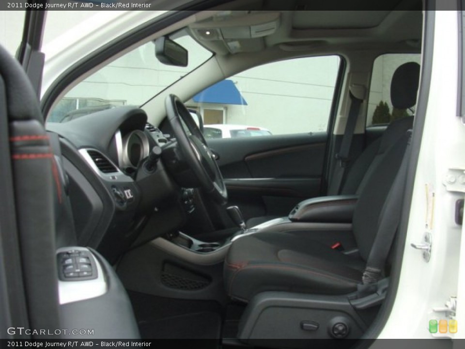 Black/Red Interior Front Seat for the 2011 Dodge Journey R/T AWD #76038456