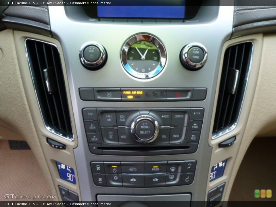 Cashmere/Cocoa Interior Controls for the 2011 Cadillac CTS 4 3.6 AWD Sedan #76038963