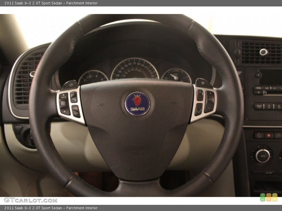 Parchment Interior Steering Wheel for the 2011 Saab 9-3 2.0T Sport Sedan #76041806