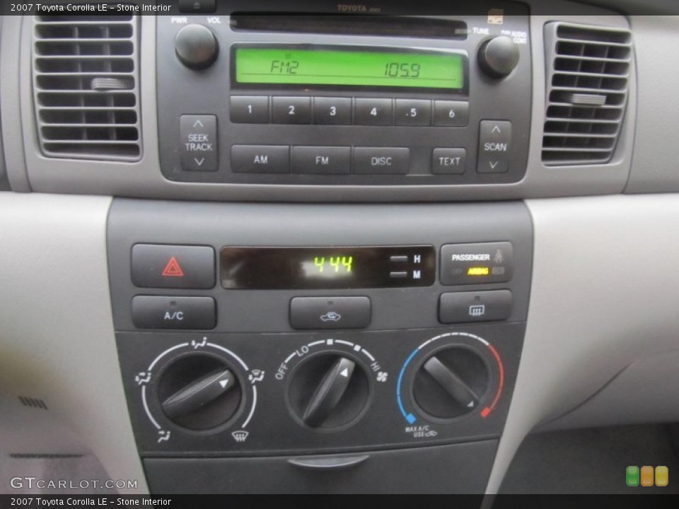 Stone Interior Controls for the 2007 Toyota Corolla LE #76044375