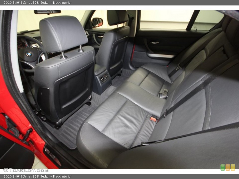 Black Interior Rear Seat for the 2010 BMW 3 Series 328i Sedan #76044627