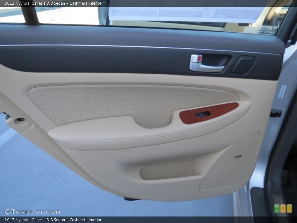 Cashmere Interior Door Panel for the 2013 Hyundai Genesis 3.8 Sedan #76045937