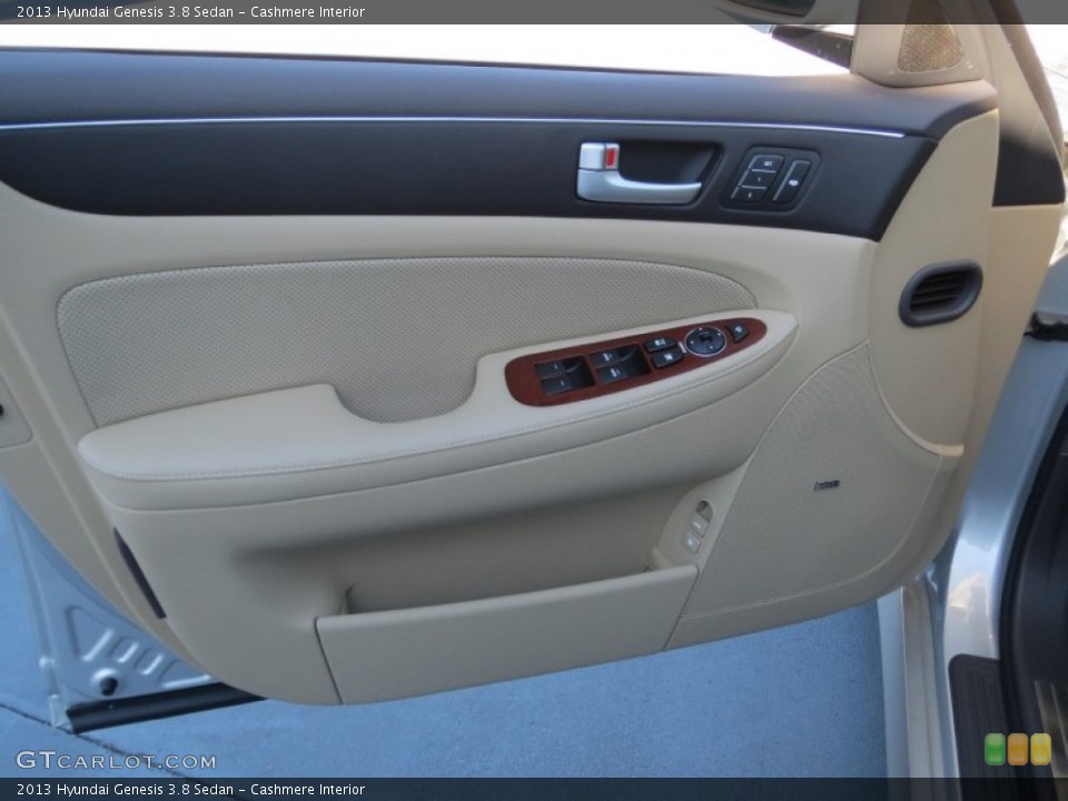 Cashmere Interior Door Panel for the 2013 Hyundai Genesis 3.8 Sedan #76045992
