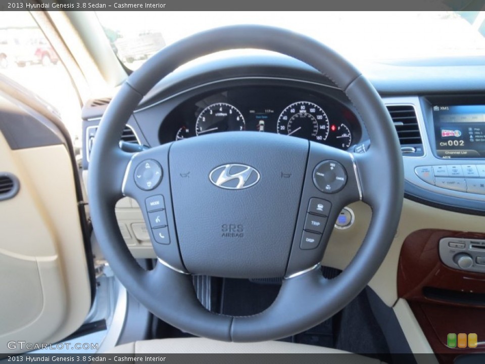 Cashmere Interior Steering Wheel for the 2013 Hyundai Genesis 3.8 Sedan #76046285