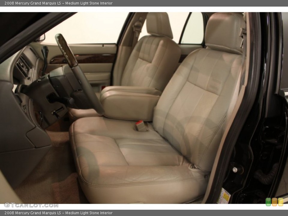 Medium Light Stone Interior Front Seat for the 2008 Mercury Grand Marquis LS #76047815