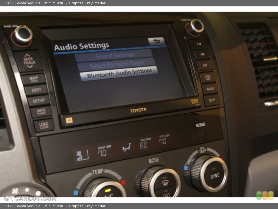 Graphite Gray Interior Audio System for the 2012 Toyota Sequoia Platinum 4WD #76050667