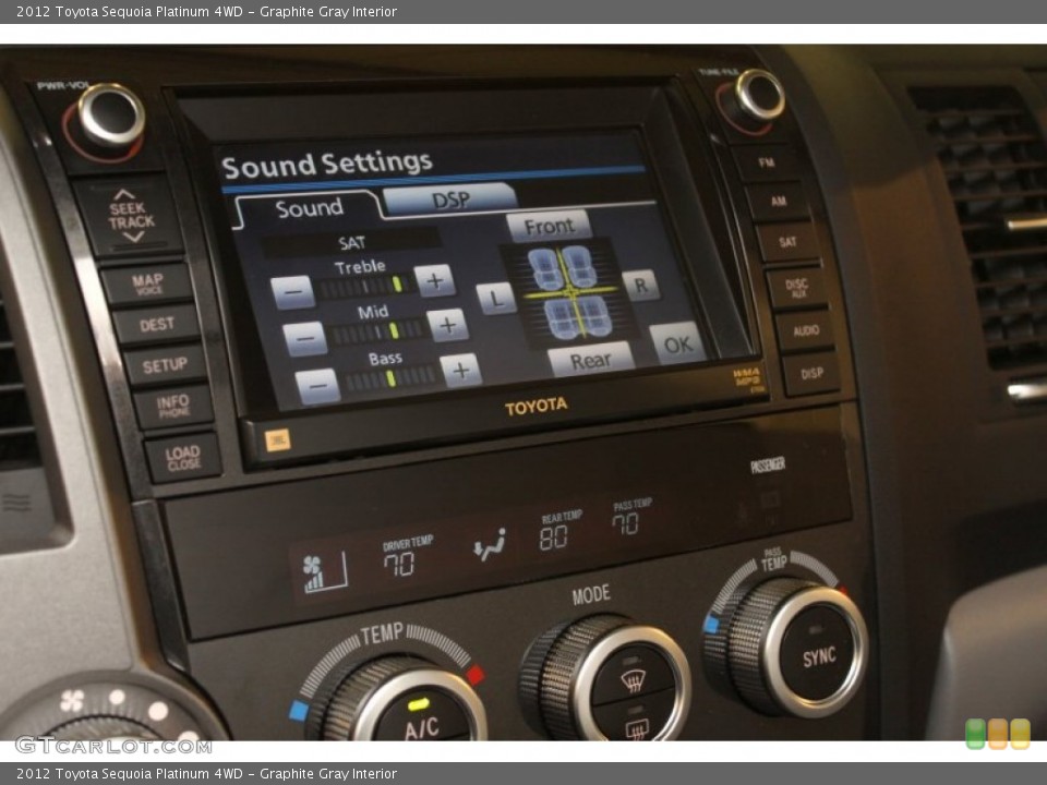 Graphite Gray Interior Audio System for the 2012 Toyota Sequoia Platinum 4WD #76050825