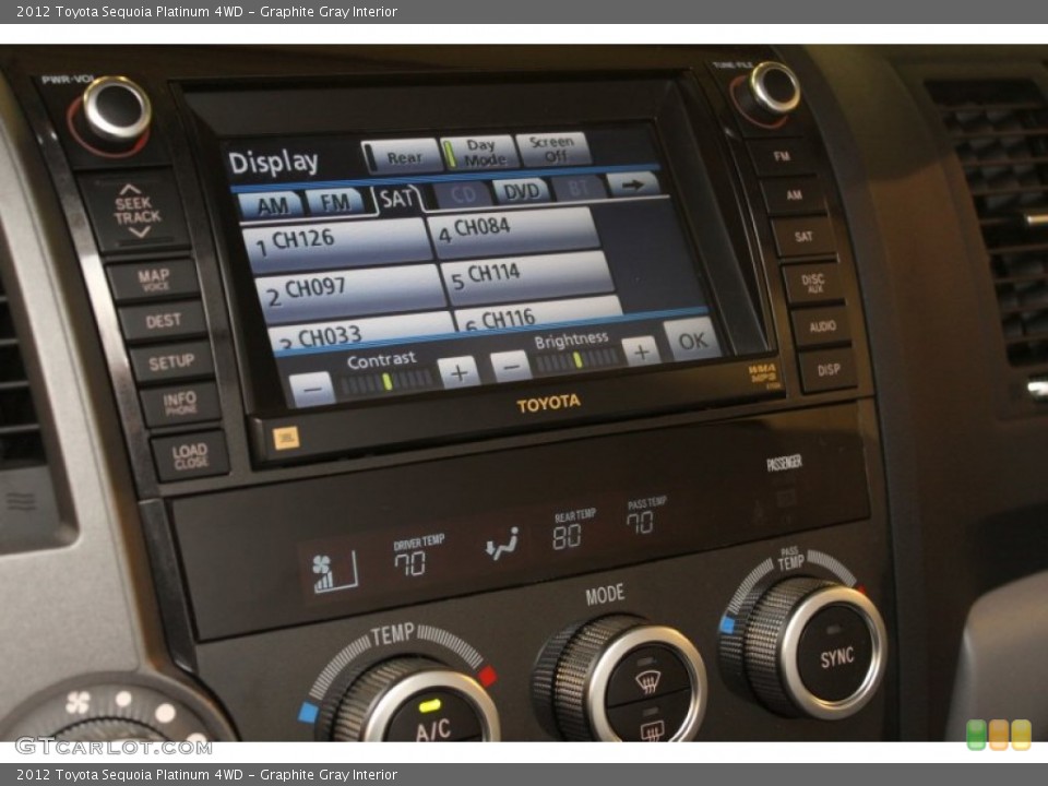 Graphite Gray Interior Audio System for the 2012 Toyota Sequoia Platinum 4WD #76050834